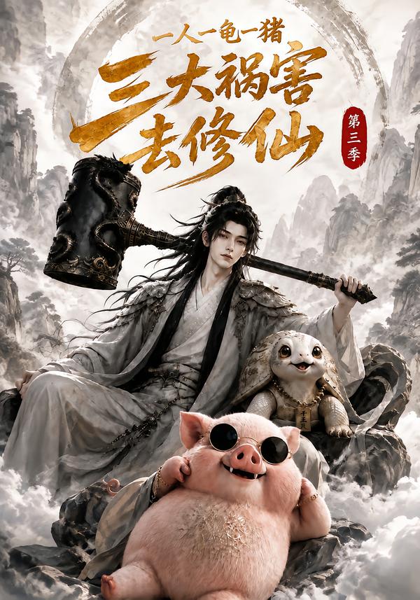 一人一龟一猪,三大祸害去修仙第三季海报