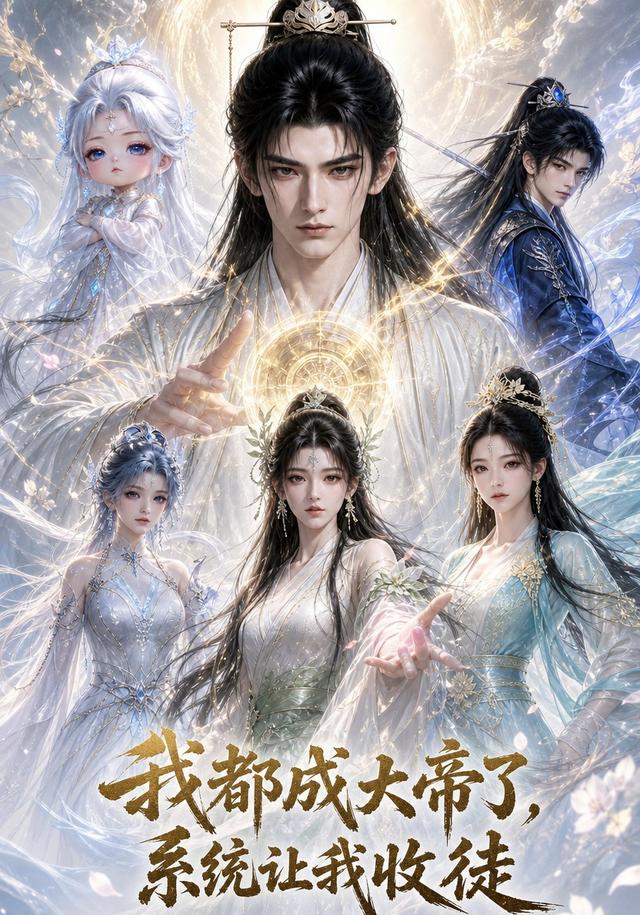 我都成大帝了,系统让我收徒AI短剧海报