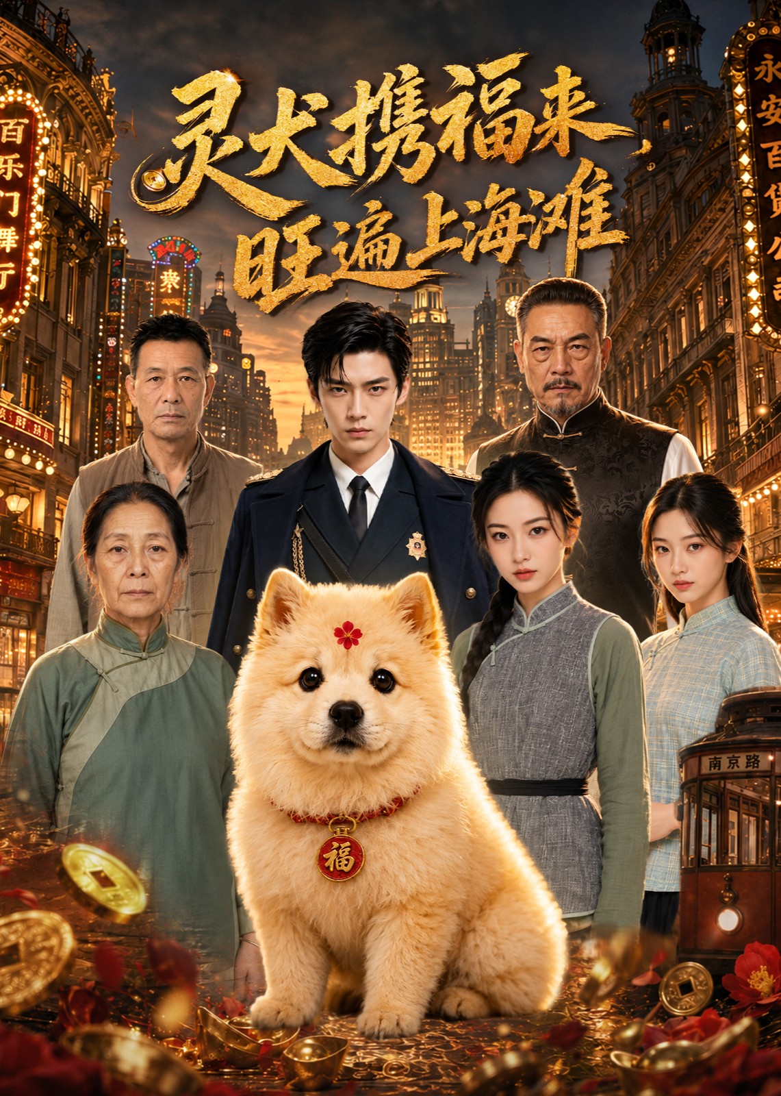 灵犬携福来,旺遍上海滩海报