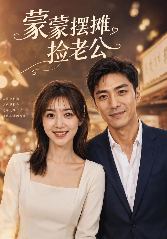 蒙蒙摆摊捡老公AI短剧海报