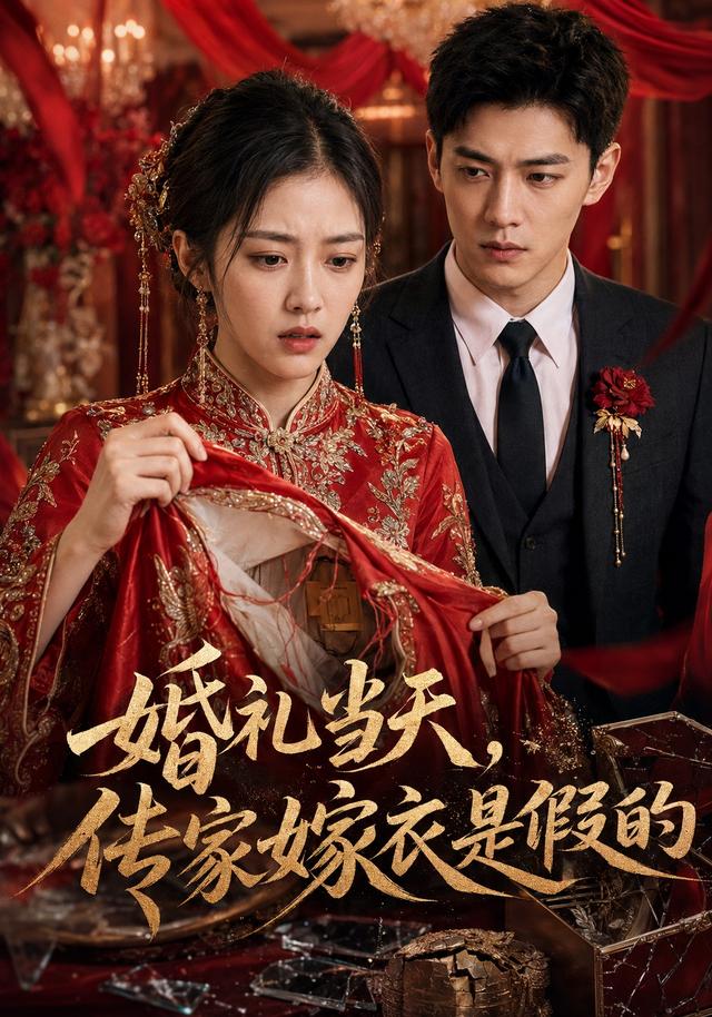 婚礼当天,传家嫁衣是假的AI短剧海报