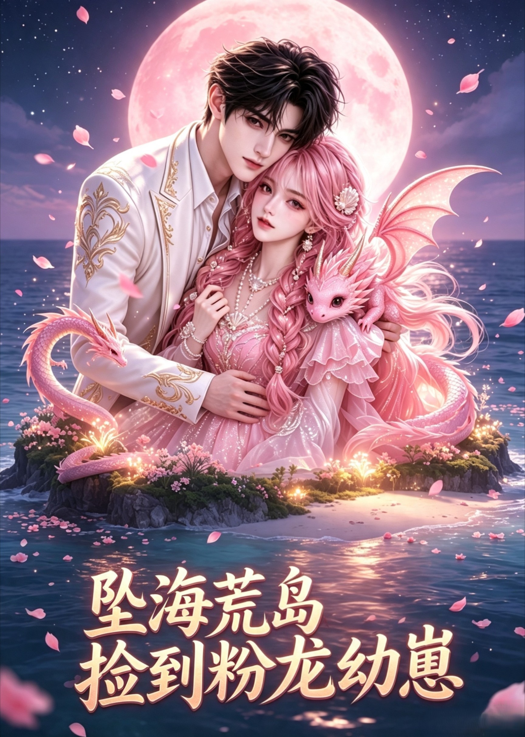 坠海荒岛捡到粉龙幼崽海报