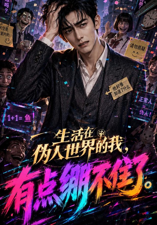 生活在伪人世界的我,有点绷不住了AI短剧海报