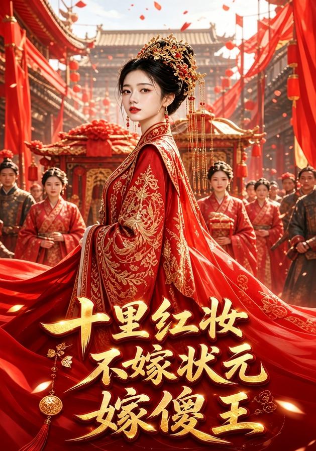 十里红妆不嫁状元嫁傻王AI短剧海报