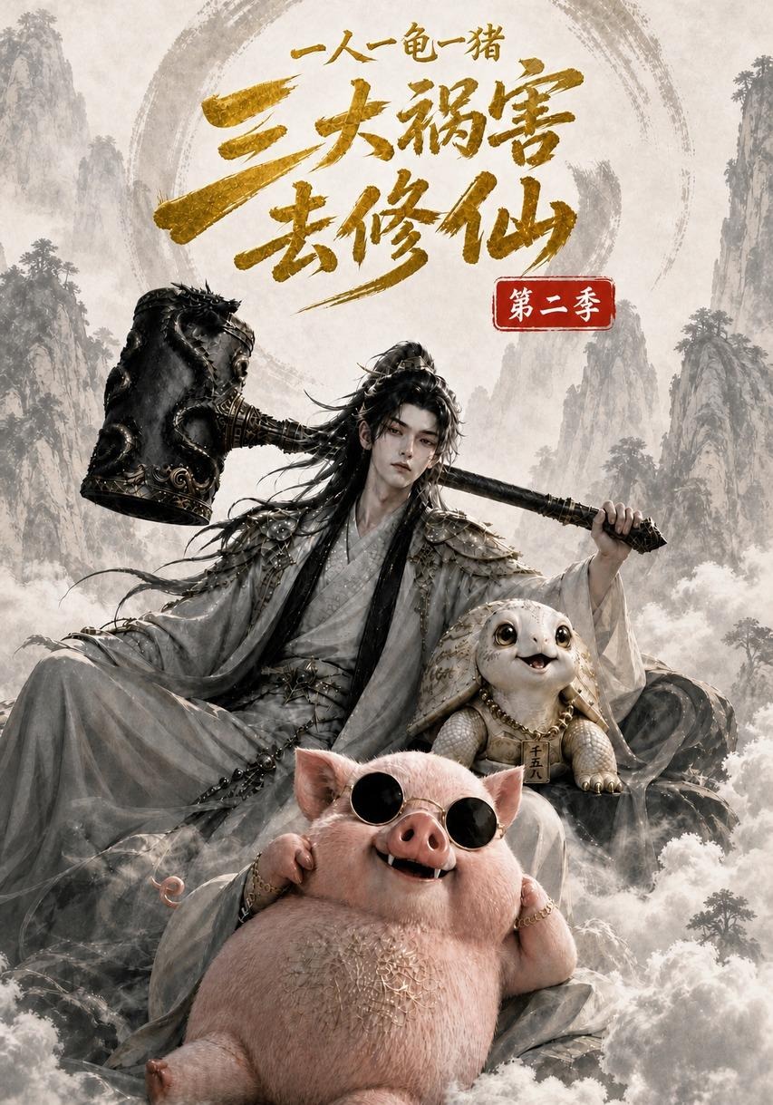 一人一龟一猪,三大祸害去修仙第二季海报