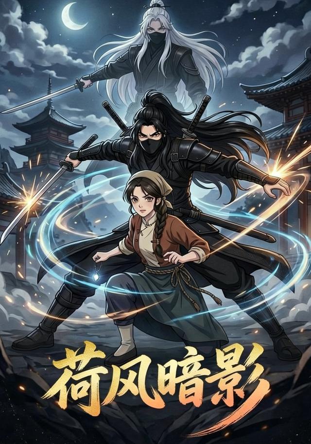 荷风暗影海报