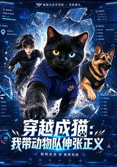 穿越成猫，我带动物队伸张正义海报